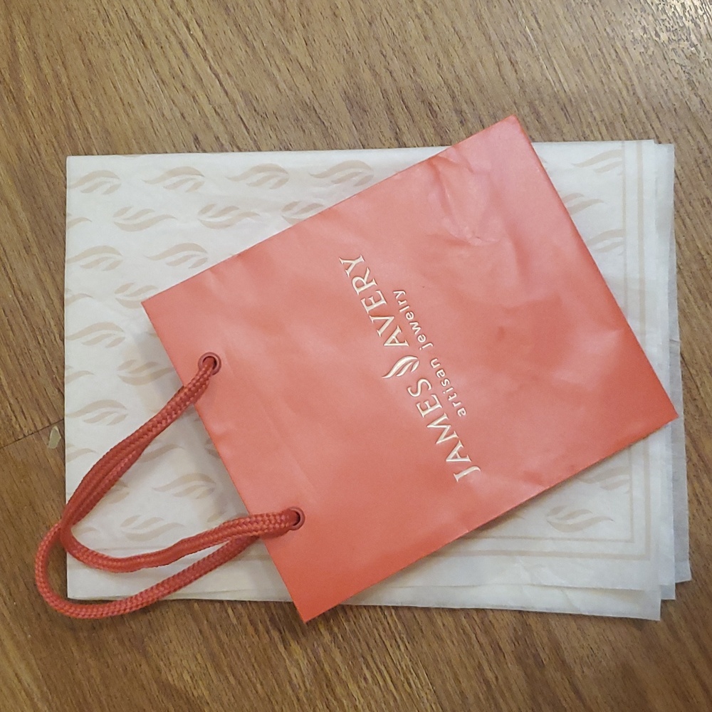 James Avery gift bag with logo tissue paper